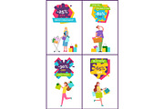 -25% Off Best Discount Banners Vector Illustration