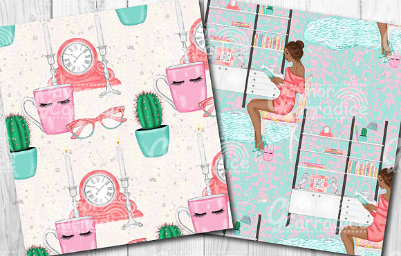 Total bookworm seamless patterns in Patterns - product preview 4