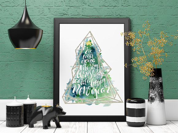 Christmas watercolor cards Vol.2 in Illustrations - product preview 4