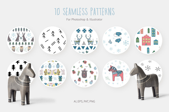 Scandi Holidays Vector Pack in Illustrations - product preview 5