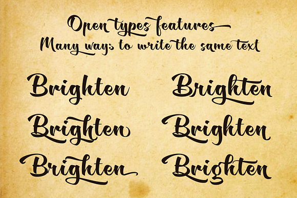 Brighten Round in Script Fonts - product preview 1