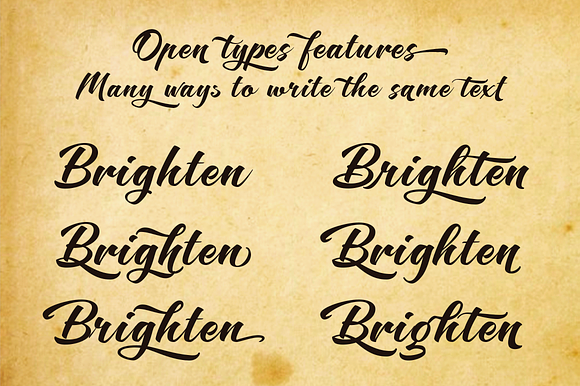 Brighten Round Italic in Script Fonts - product preview 1