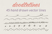 45 Hand Drawn Vector Lines
