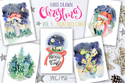 Christmas watercolor cards Vol.5