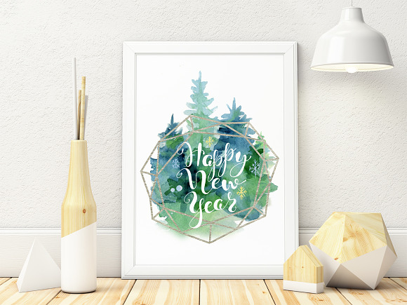 Christmas watercolor cards Vol.5 in Illustrations - product preview 2