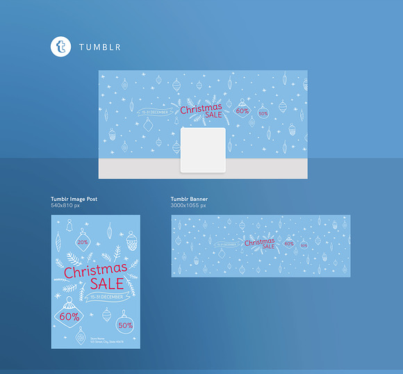 Social Media Pack | Christmas Sale in Social Media Templates - product preview 1