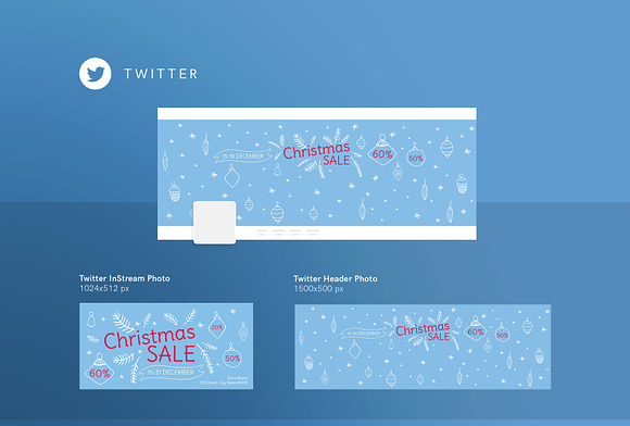 Social Media Pack | Christmas Sale in Social Media Templates - product preview 4