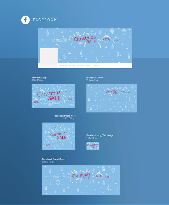 Social Media Pack | Christmas Sale in Social Media Templates - product preview 8