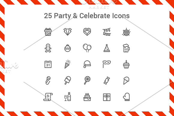 100 Christmas & Celebration Icons in Graphics - product preview 4