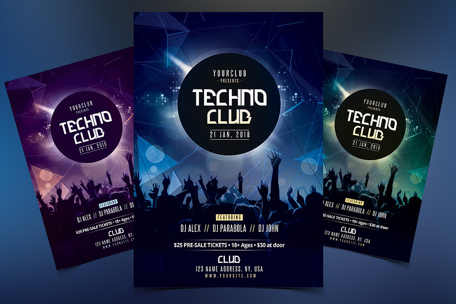 Techno Club - PSD Flyer