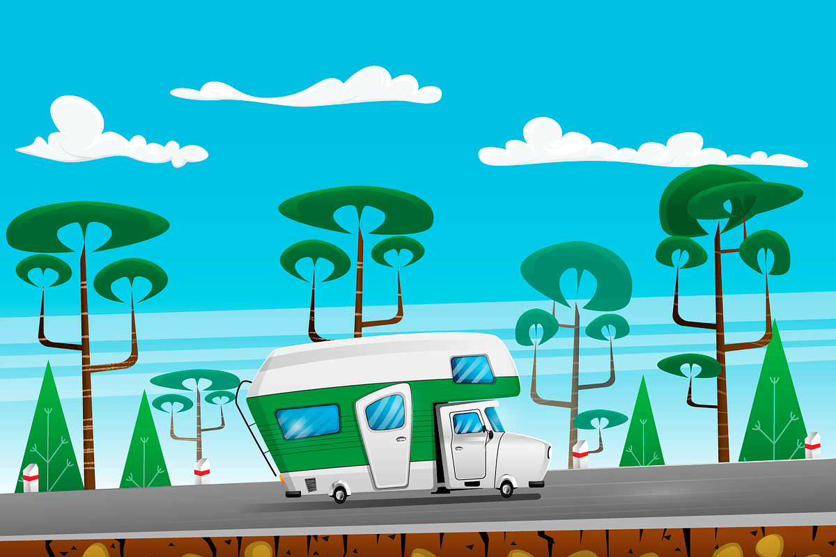Travel camp in Illustrations - product preview 8