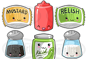 Kawaii Condiments Clipart