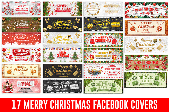 Merry Christmas Facebook Covers in Facebook Templates - product preview 10