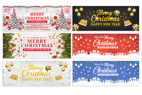 Merry Christmas Facebook Covers in Facebook Templates - product preview 11