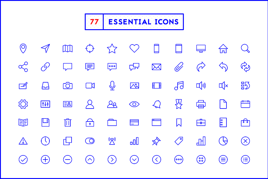 77 Essential Icons