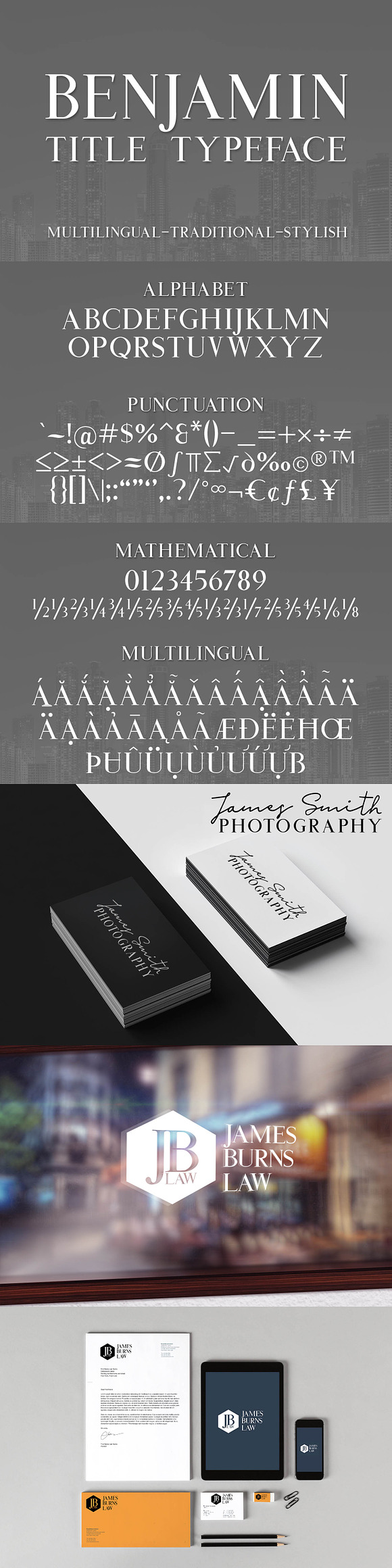 Benjamin Title Typeface in Serif Fonts - product preview 6