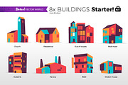 8 X Buildings - vector World