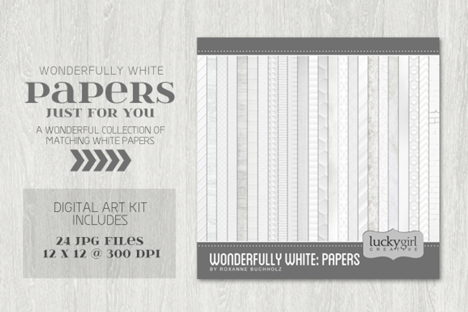 Wonderfully White Digital Papers in Textures - product preview 8