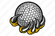 Monster or animal claw holding Golf Ball