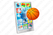 Basketball ball mobile phone