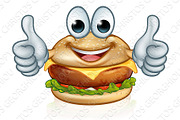 Burger Food Cartoon Character Mascot