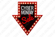 Cyber Monday Sale Arrow Sign