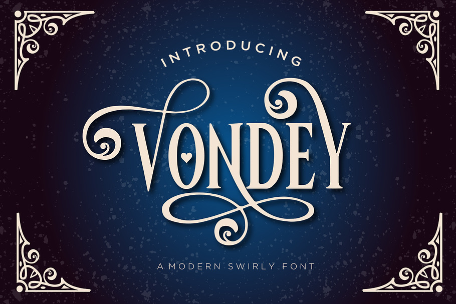 Vondey - Holiday font & ornaments in Christmas Fonts - product preview 8