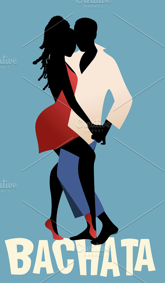 Couple dancing Bachata in Illustrations - product preview 1