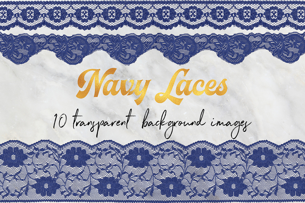 Navy Lace Borders Clipart in Graphics - product preview 8