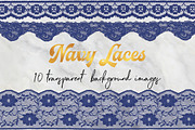 Navy Lace Borders Clipart