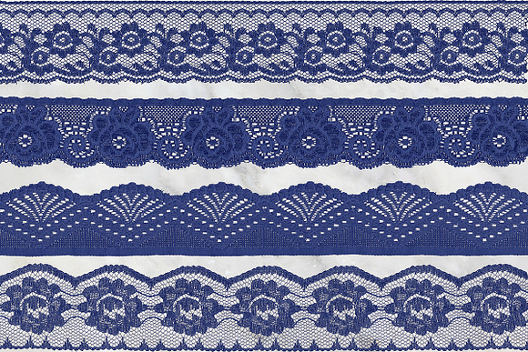 Navy Lace Borders Clipart in Graphics - product preview 2
