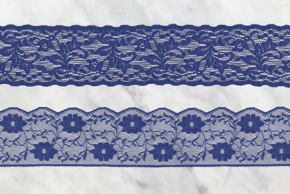 Navy Lace Borders Clipart in Graphics - product preview 3