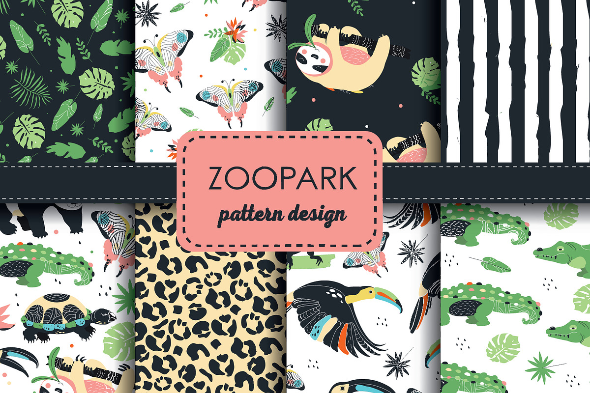Seamless zoo patterns in Patterns - product preview 8