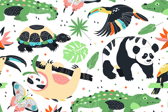 Seamless zoo patterns in Patterns - product preview 3