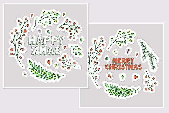 Christmas vector frames, elements in Illustrations - product preview 2