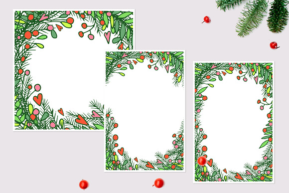 Christmas vector frames, elements in Illustrations - product preview 4