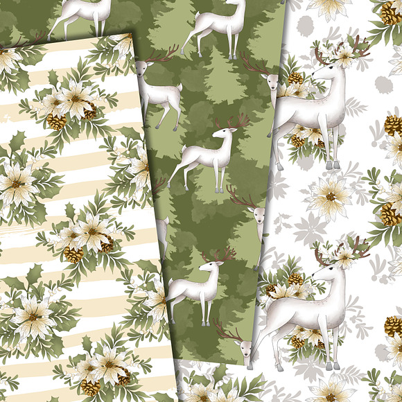 Winter deer papers in Patterns - product preview 1