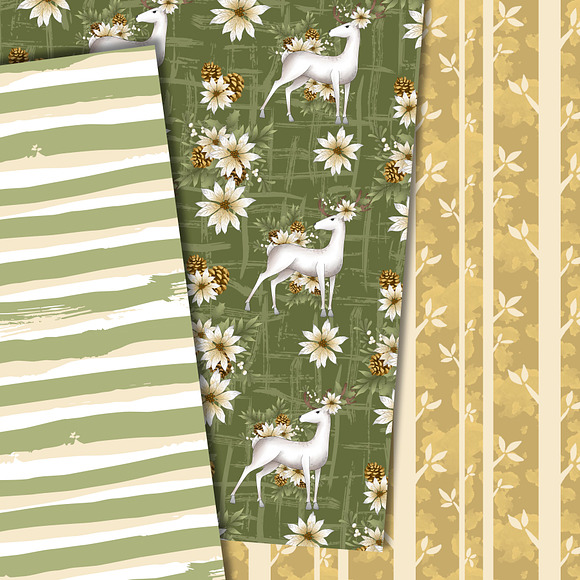 Winter deer papers in Patterns - product preview 2