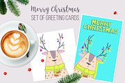 Christmas cards - cute deer