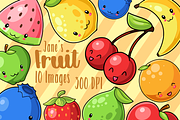 Kawaii Fruit Clipart