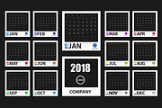 2018 New Year vector calendar