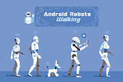 Android Robots Walking
