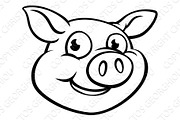 Cartoon Pig Character Mascot
