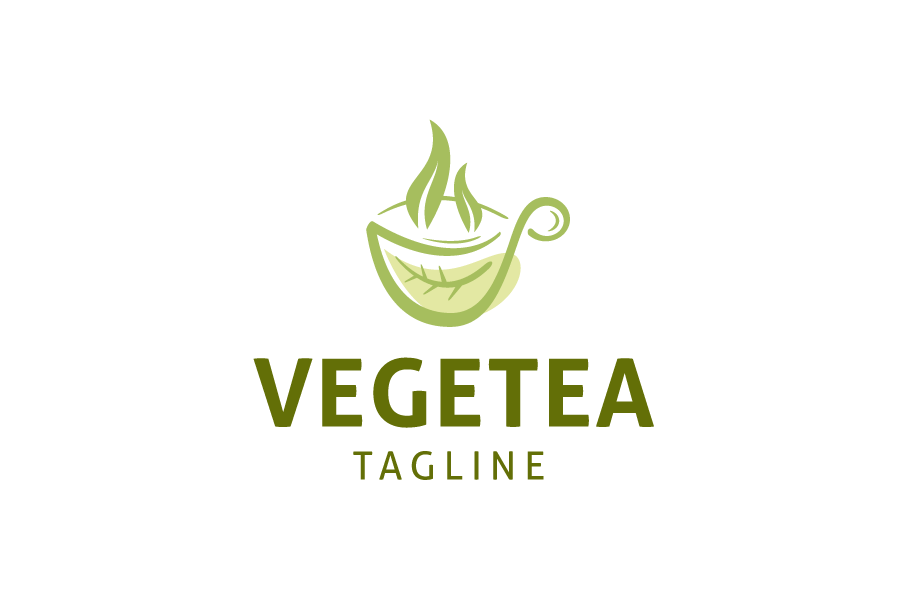 Vege Tea Logo Template