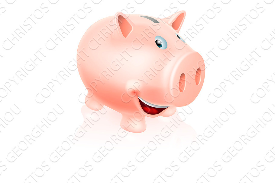 Cartoon Piggy Bank in Illustrations - product preview 8