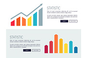 Statistic Posters with Growing Financial Infographic