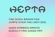 Hepta Typeface. A Heptagonal Font