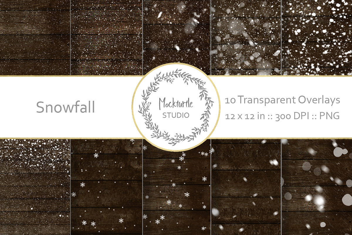 Snow Digital Overlays in Textures - product preview 8