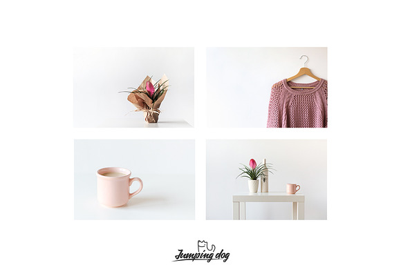 Pale Pink & Soft Beige Photo Pack in Social Media Templates - product preview 4