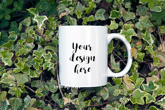 White Coffee 11oz mug mockup nature in Product Mockups - product preview 1